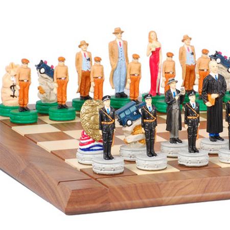 police chess set