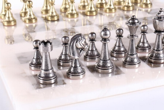 metal chess men