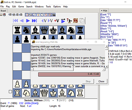 ChessX is an Open Source chess database - new version 1.1.0